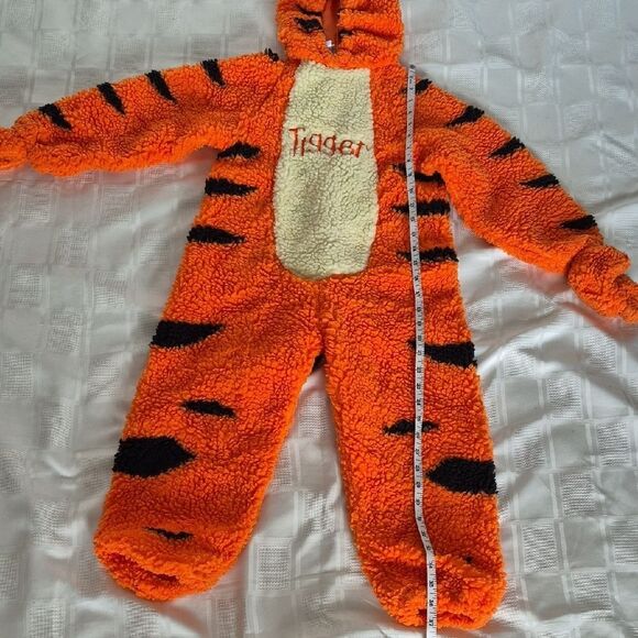 Disney Orange and Black Tigger Kids Footie Holloween Costume - Picture 10 of 16